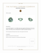 1.17 Ct. Green Sapphire from Montana Appraisal
