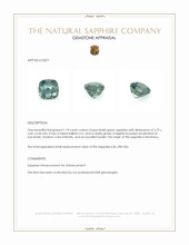 1.18 Ct. Bluish Green Sapphire from Montana Appraisal
