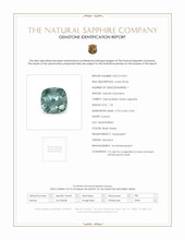 1.18 Ct. Bluish Green Sapphire from Montana Scan Report
