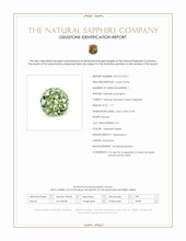 1.17 Ct. Yellowish Green Sapphire from Montana Scan Report