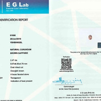 2.47 Ct. Orangish Brown Sapphire from Ceylon (Sri Lanka) Scan Report