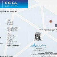 2.47 Ct. Orangish Brown Sapphire from Ceylon (Sri Lanka) Scan Report