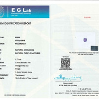 1.73 Ct. Sapphire from Ceylon (Sri Lanka) Scan Report
