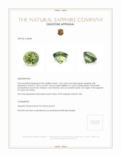 3.44 Ct. Green Sapphire from Ceylon (Sri Lanka) Appraisal