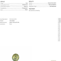 3.44 Ct. Green Sapphire from Ceylon (Sri Lanka) Scan Report