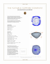 1.29 Ct. Sapphire from Ceylon (Sri Lanka) 3 D Scan Report
