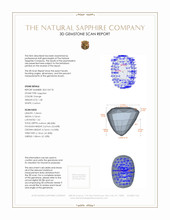 1.38 Ct. Orange Sapphire from Ceylon (Sri Lanka) 3 D Scan Report