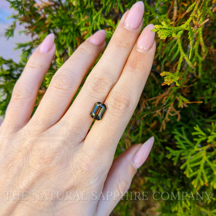 3.65 Ct. Greenish Brown Sapphire from Ceylon (Sri Lanka)