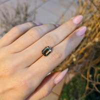 3.65 Ct. Greenish Brown Sapphire from Ceylon (Sri Lanka) Life Style