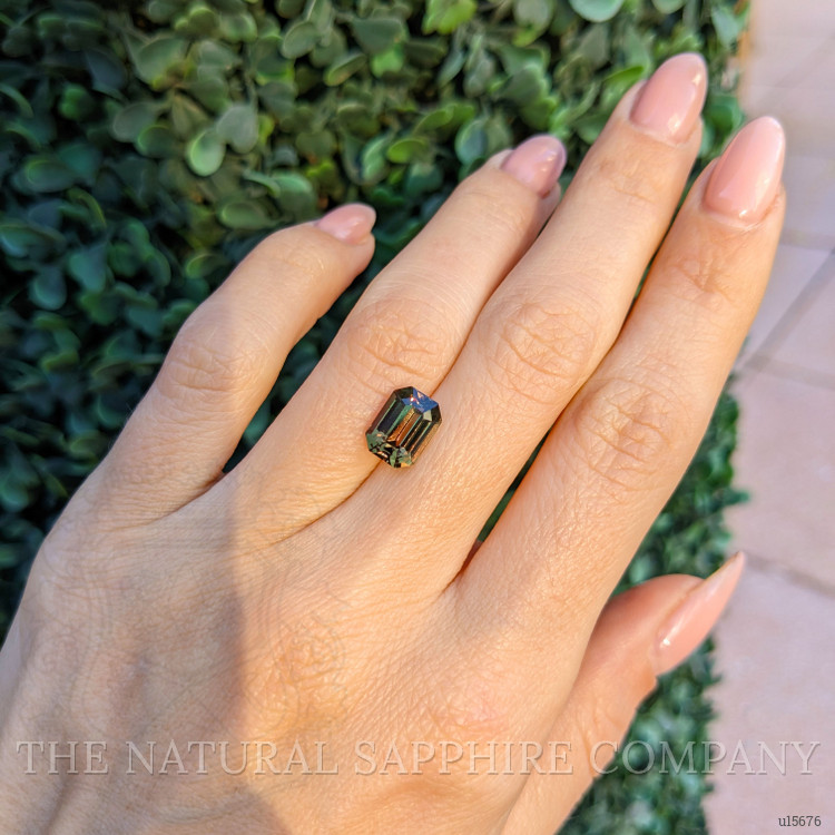 3.65 Ct. Greenish Brown Sapphire from Ceylon (Sri Lanka)