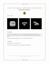 1.34 Ct. White Sapphire from Ceylon (Sri Lanka) Appraisal