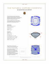 1.34 Ct. White Sapphire from Ceylon (Sri Lanka) 3 D Scan Report