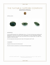 4.72 Ct. Green Sapphire from Ceylon (Sri Lanka) Appraisal