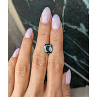 3.65 Ct. Bluish Green Sapphire from Ceylon (Sri Lanka) Life Style
