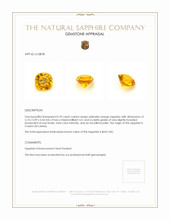 0.70 Ct. Yellowish Orange Sapphire from Ceylon (Sri Lanka) Appraisal