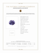 0.66 Ct. Purple Sapphire from Ceylon (Sri Lanka) Scan Report