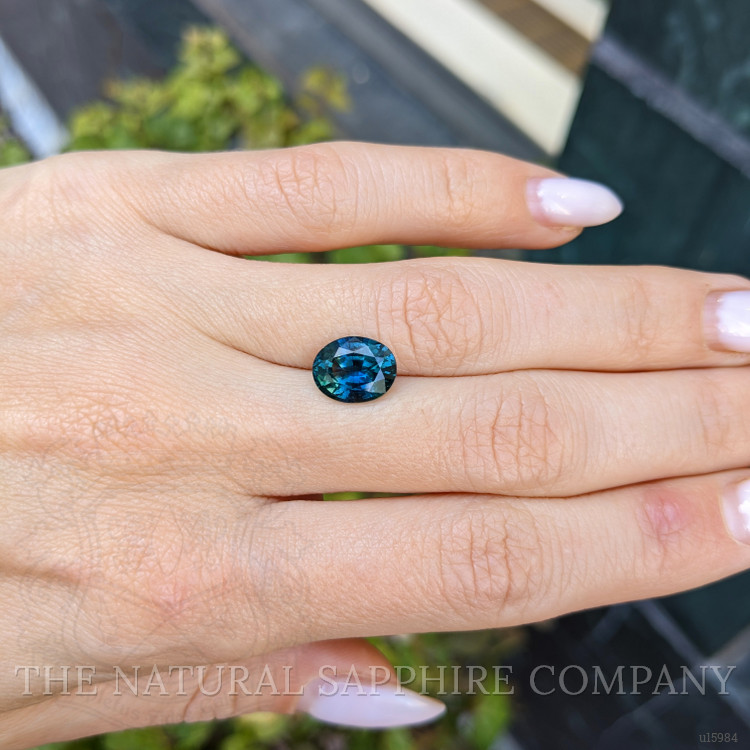 3.06 Ct. Greenish Blue Sapphire from Ceylon (Sri Lanka)