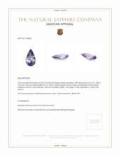 0.50 Ct. Purple Sapphire from Ceylon (Sri Lanka) Appraisal