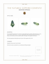0.57 Ct. Bluish Green Sapphire from Montana Appraisal
