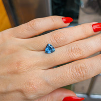 2.12 Ct. Greenish Blue Sapphire from Montana Life Style