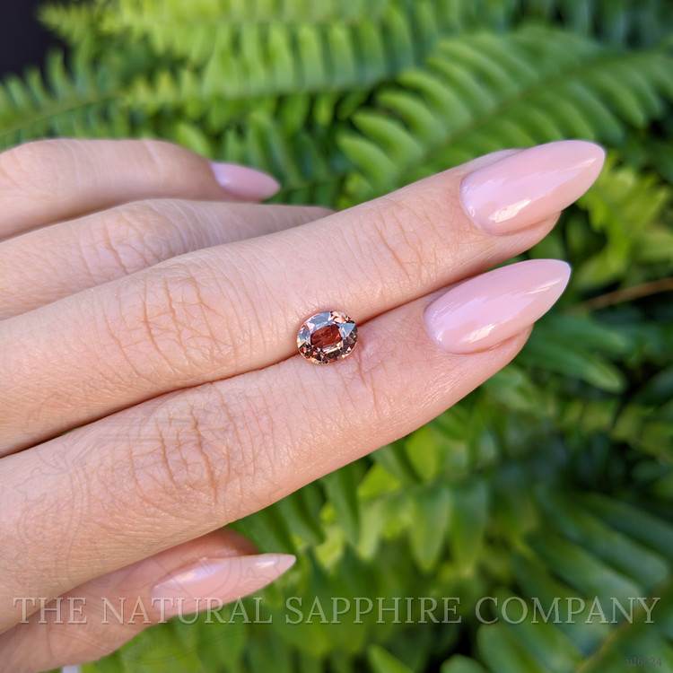 1.34 Ct. Orangish Brown Sapphire from Ceylon (Sri Lanka)