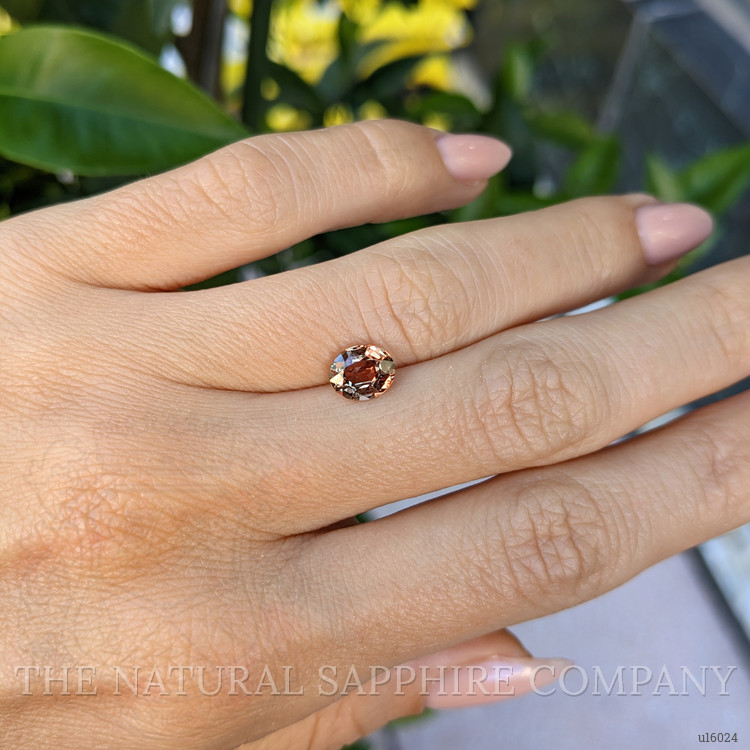 1.34 Ct. Orangish Brown Sapphire from Ceylon (Sri Lanka)