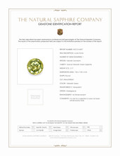 2.17 Ct. Greenish Yellow Sapphire from Madagascar Scan Report