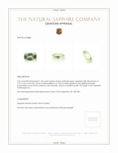 1.66 Ct. Yellowish Green Sapphire from Madagascar Appraisal