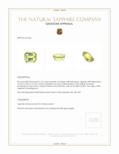 1.62 Ct. Yellowish Green Sapphire from Madagascar Appraisal