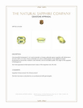 1.62 Ct. Yellowish Green Sapphire from Madagascar Appraisal