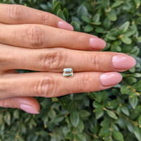 1.62 Ct. Yellowish Green Sapphire from Madagascar Life Style