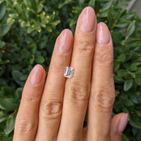 1.28 Ct. White Sapphire from Madagascar Life Style