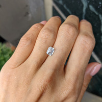 1.28 Ct. White Sapphire from Madagascar Life Style