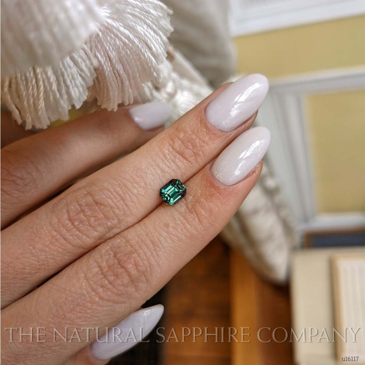 1.10 Ct. Bluish Green Sapphire from Ceylon (Sri Lanka)