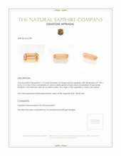 1.19 Ct. Peach Sapphire from Ceylon (Sri Lanka) Appraisal