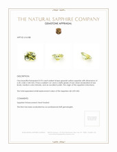 0.93 Ct. Greenish Yellow Sapphire from Montana Appraisal