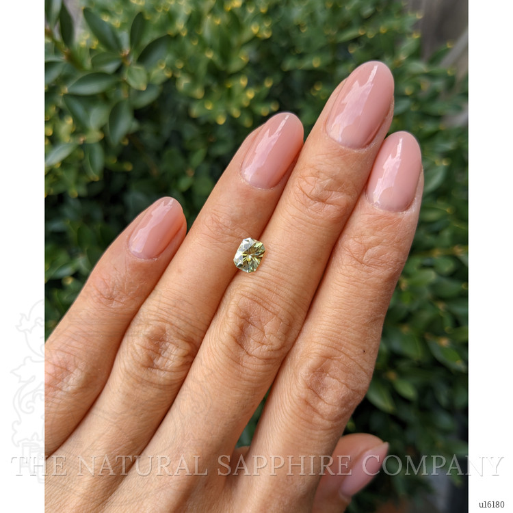 0.93 Ct. Greenish Yellow Sapphire from Montana