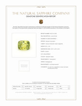 2.23 Ct. Yellowish Green Sapphire from Madagascar Scan Report