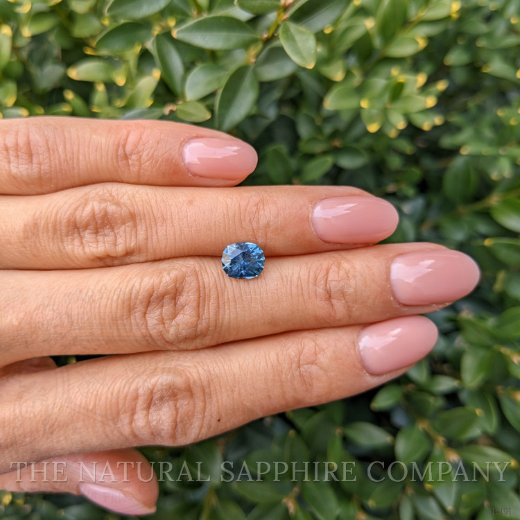 1.67 Ct. Greenish Blue Sapphire from Ceylon (Sri Lanka)