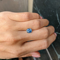 1.67 Ct. Greenish Blue Sapphire from Ceylon (Sri Lanka) Life Style