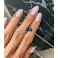 3.62 Ct. Bluish Green Sapphire from Madagascar Life Style