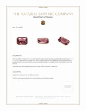 1.25 Ct. Pinkish Purple Sapphire from Ceylon (Sri Lanka) Appraisal