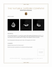 1.14 Ct. White Sapphire from Ceylon (Sri Lanka) Appraisal