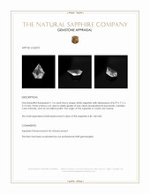 1.14 Ct. White Sapphire from Ceylon (Sri Lanka) Appraisal
