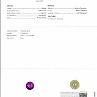 2.13 Ct. Pinkish Purple Sapphire from Ceylon (Sri Lanka) Scan Report
