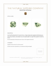 0.29 Ct. Green Sapphire from Ceylon (Sri Lanka) Appraisal