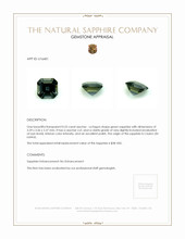 0.25 Ct. Green Sapphire from Ceylon (Sri Lanka) Appraisal