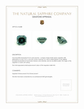 0.32 Ct. Bluish Green Sapphire from Ceylon (Sri Lanka) Appraisal