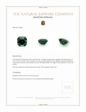 0.28 Ct. Green Sapphire from Ceylon (Sri Lanka) Appraisal
