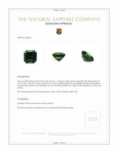 0.28 Ct. Green Sapphire from Ceylon (Sri Lanka) Appraisal